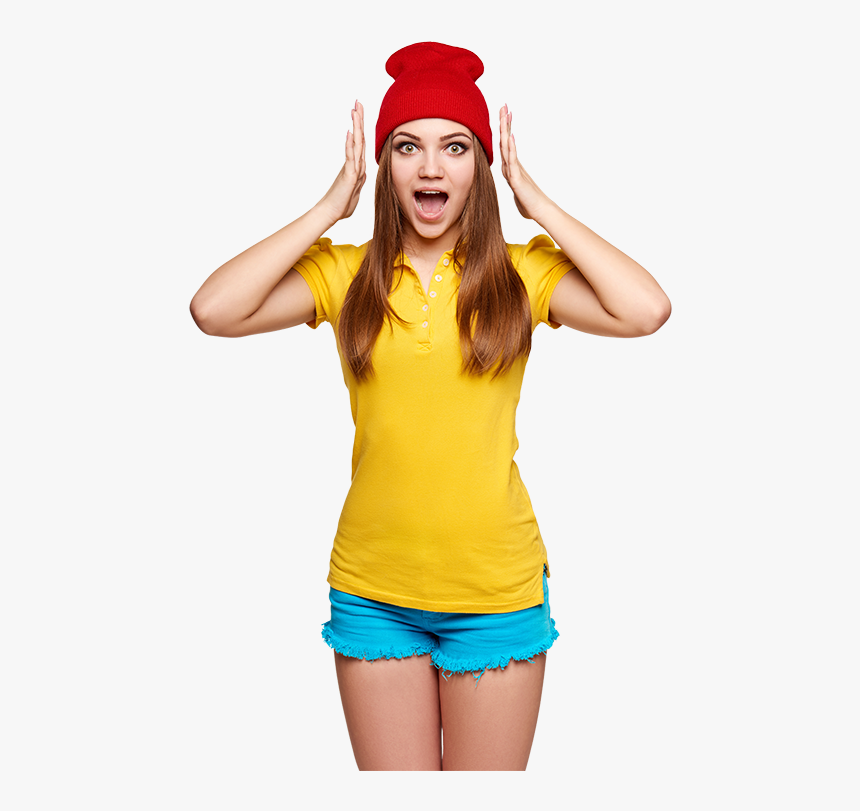 Nty Clothing Exchange Model Wearing Bright Yellow Fitted - Girl, HD Png Download, Free Download