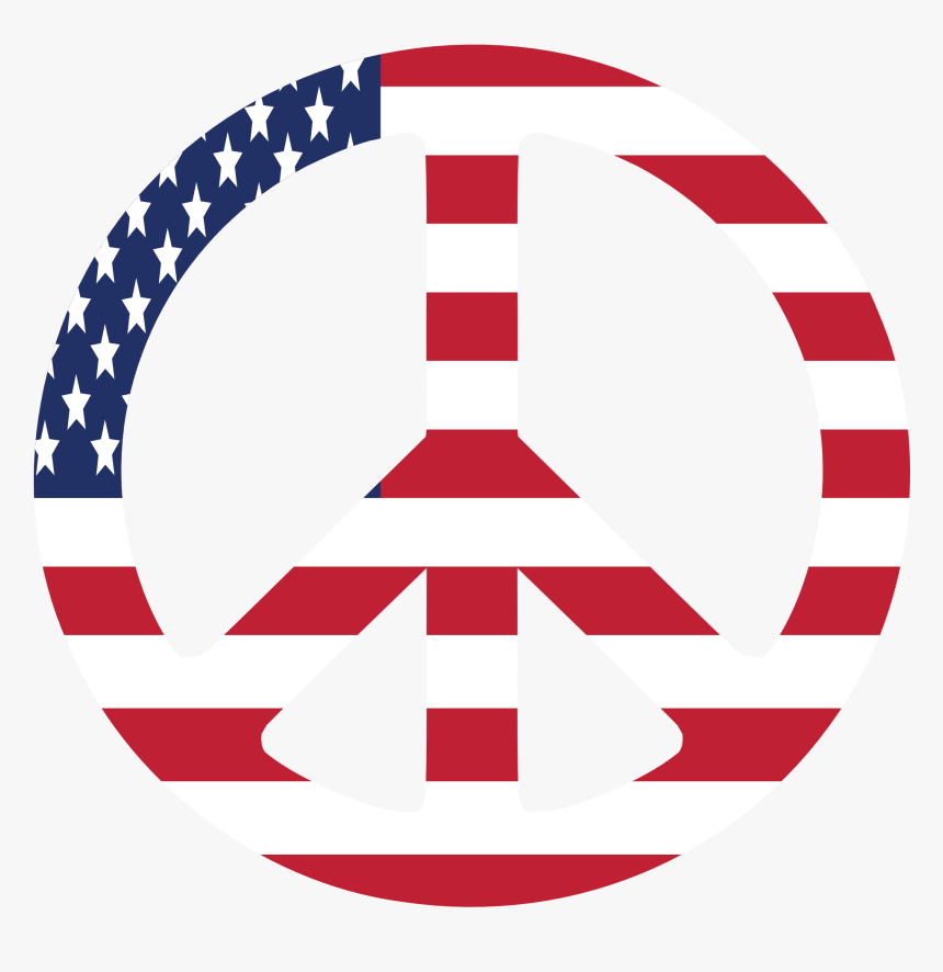 Transparent United States Clipart Black And White - Peace Symbol United States, HD Png Download, Free Download