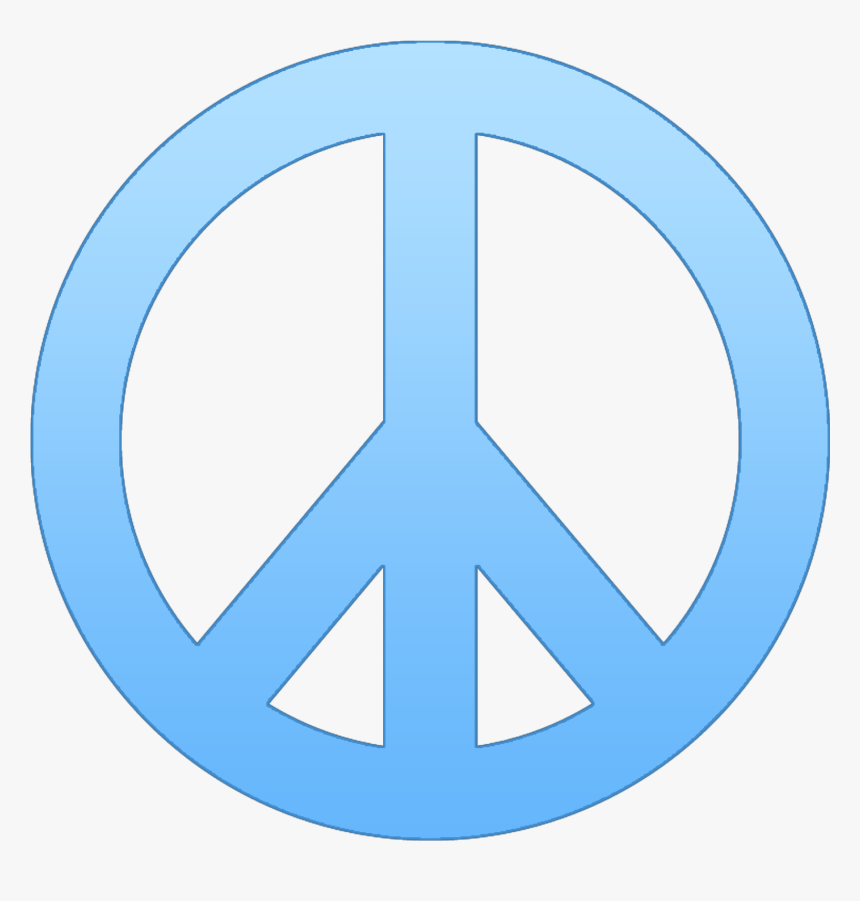 Peace Sign Template - Light Blue Peace Sign, HD Png Download, Free Download