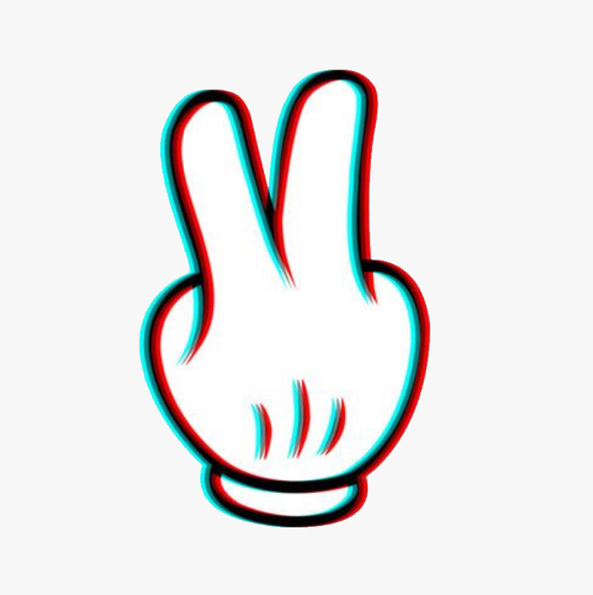 #peacesign #aesthetic #glitch #peace #white #black - Effect Glitch Png, Transparent Png, Free Download