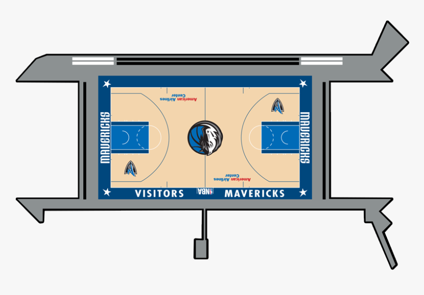 Dallas Mavericks Basketball Court, HD Png Download, Free Download