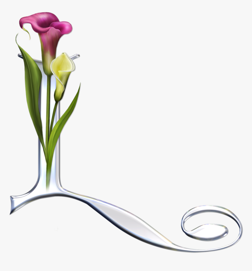 L Letter Flower Design, HD Png Download, Free Download