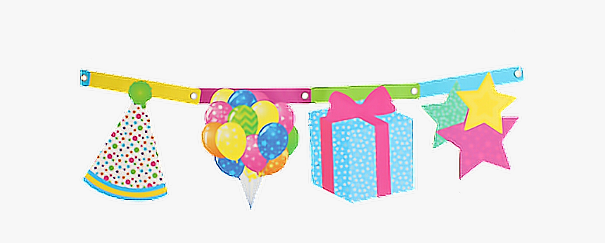 #party #flags #birthday #balloon #cake - Party Hat, HD Png Download, Free Download