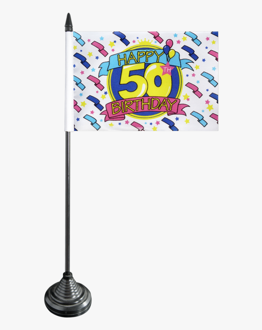 Happy Birthday 50 Table Flag - Banner, HD Png Download, Free Download