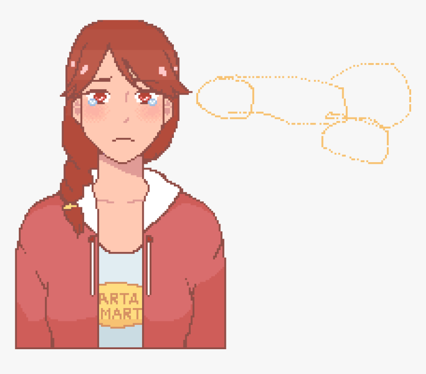 Pixel Art Girl Crying, HD Png Download - kindpng