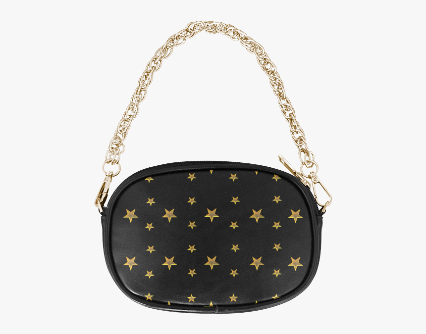 Twinkle Twinkle Little Star Gold Stars On Black Chain - Gold Star Black Purse, HD Png Download, Free Download