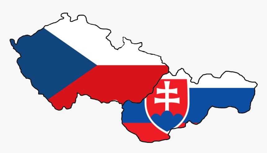 Чешская и словацкая Федеративная Республика. Словакия на карте с флагом. 1993 Чехия и Словакия.