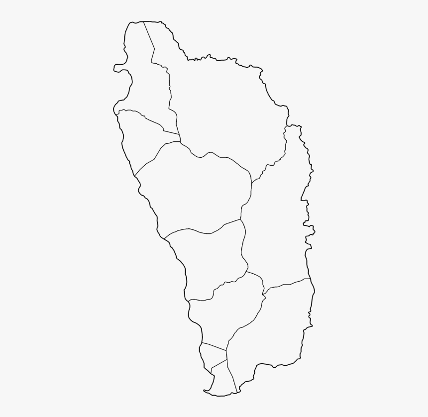 Transparent Dominica Flag Png - Outline Map Of Dominica, Png Download, Free Download