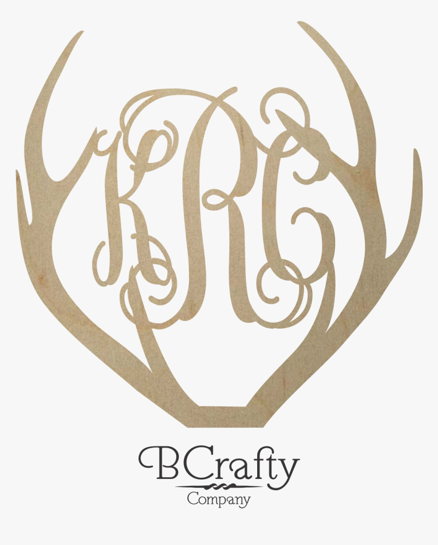 Wooden Antler Monogram - Printable Diy Monogram Initials, HD Png Download, Free Download