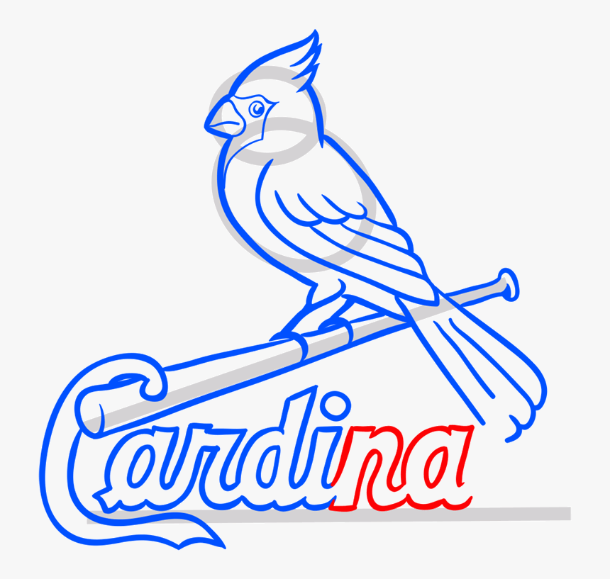 Cardinals Logo Black And White , Transparent Cartoons - St Louis Cardinals Silhouette, HD Png Download, Free Download