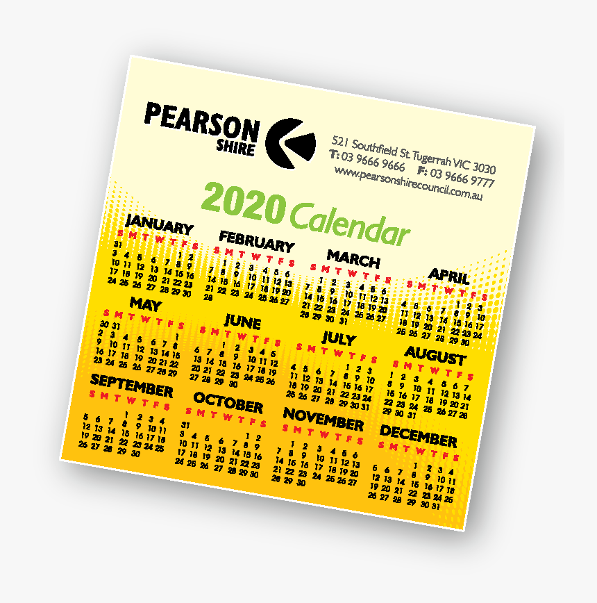 2020 Council Calendar, HD Png Download, Free Download