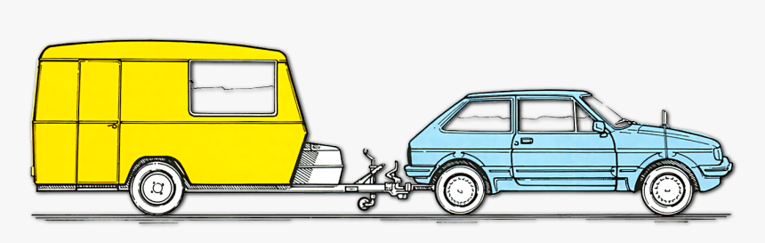 Towing A Caravan - Clip Art Towing A Caravan, HD Png Download, Free Download