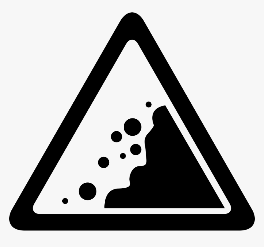 Landslide Danger Triangular Traffic Signal - Landslide Symbol, HD Png Download, Free Download