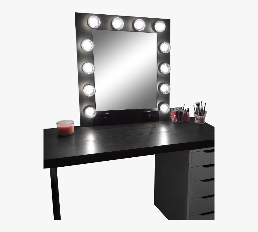 The Hollywood Vanity Makeup Mirror, Black Makeup Vanity With Mirror