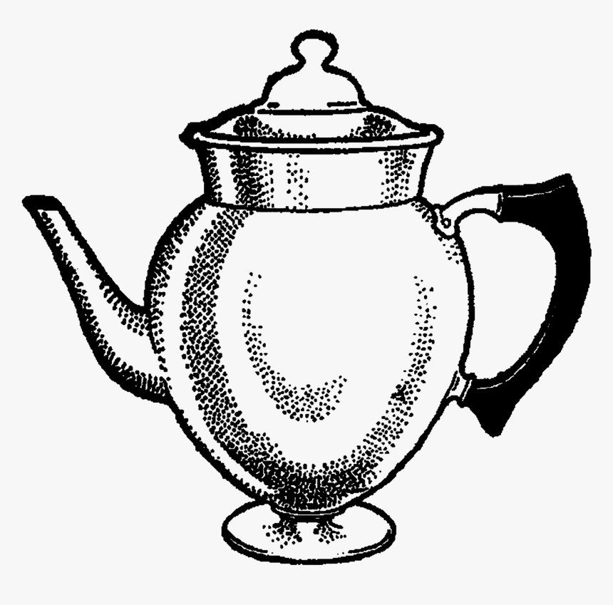 Coffee Pot Digital Download Vintage - Vintage Coffee Illustration Png, Transparent Png, Free Download