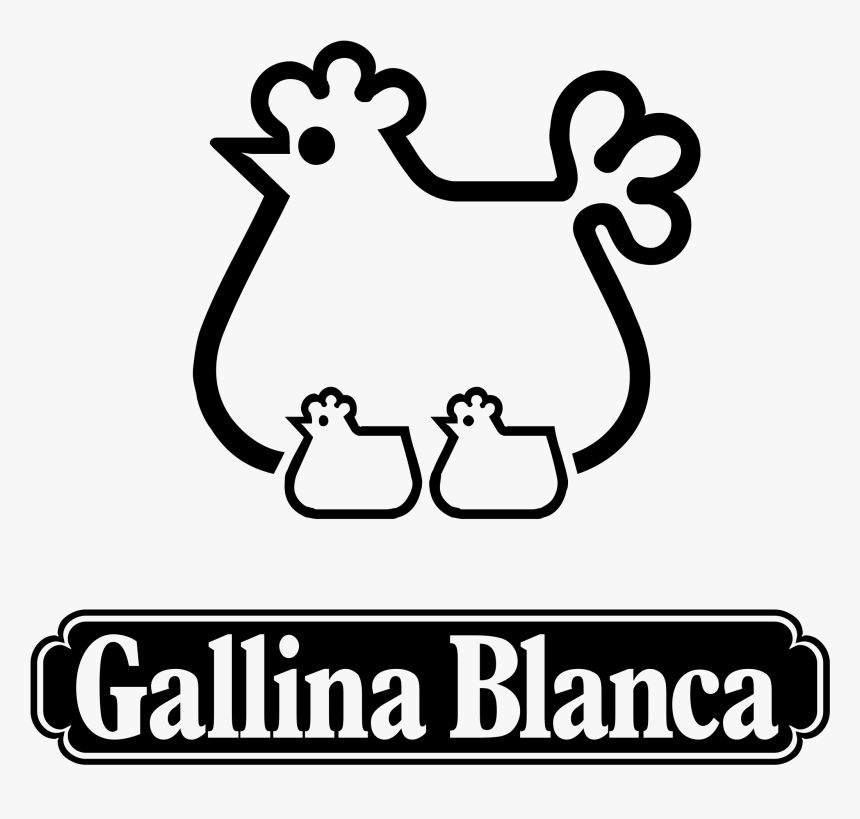 Gallina Blanca Logo Black And White - Line Art, HD Png Download, Free Download