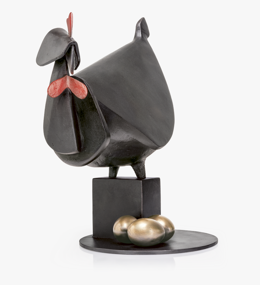 Bronzefigur Gallina Nera Fa Le Uova Verso - Figurine, HD Png Download, Free Download