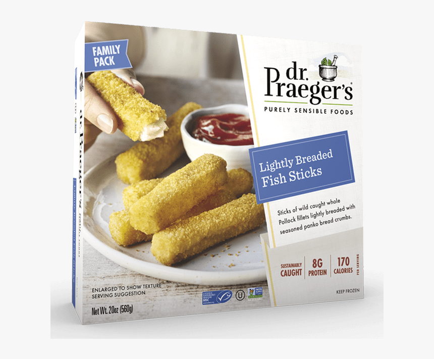 Praeger"s Family Lightly Breaded Fish Sticks Package - Dr Praeger Lightly Breaded Fish Sticks 24 Oz, HD Png Download, Free Download