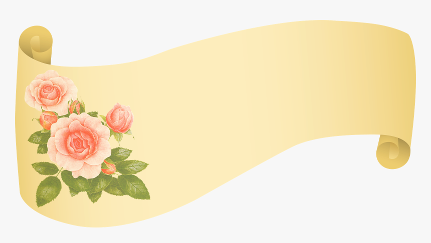 Pergamino Con Flores Png, Transparent Png, Free Download