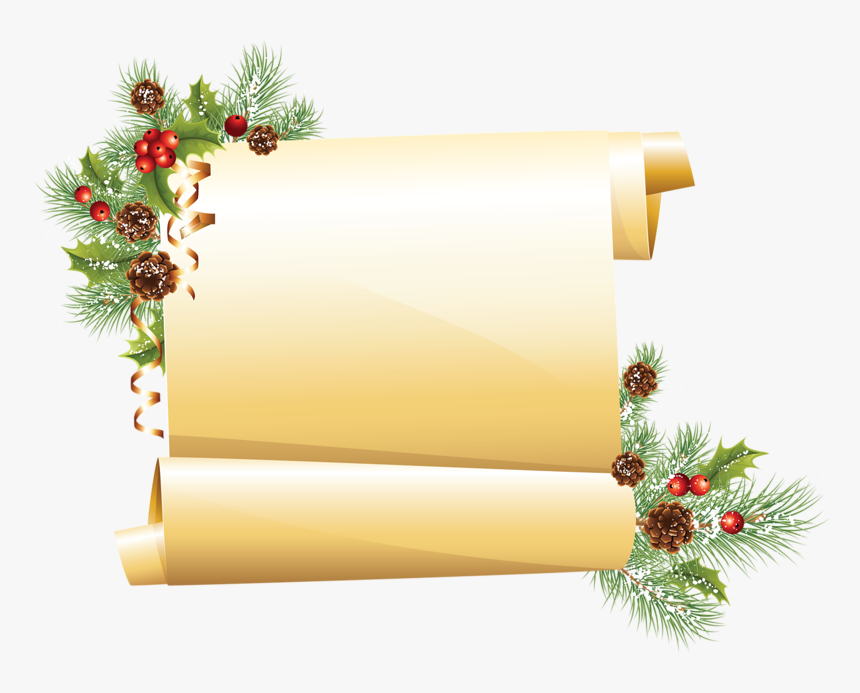 Christmas Scroll Frame, HD Png Download, Free Download