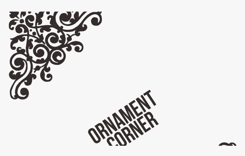 Ornament Vector Untuk Pojok, Corner Format Cdr, Png - Arabesco Silhouette Png, Transparent Png, Free Download