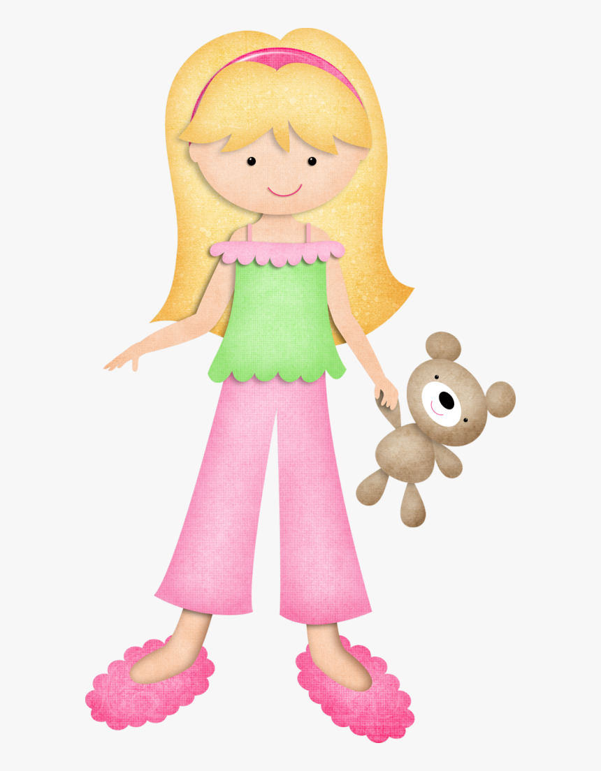 Kmill Blondegirl Png Pinterest - Girl In Pajamas Clipart, Transparent Png, Free Download