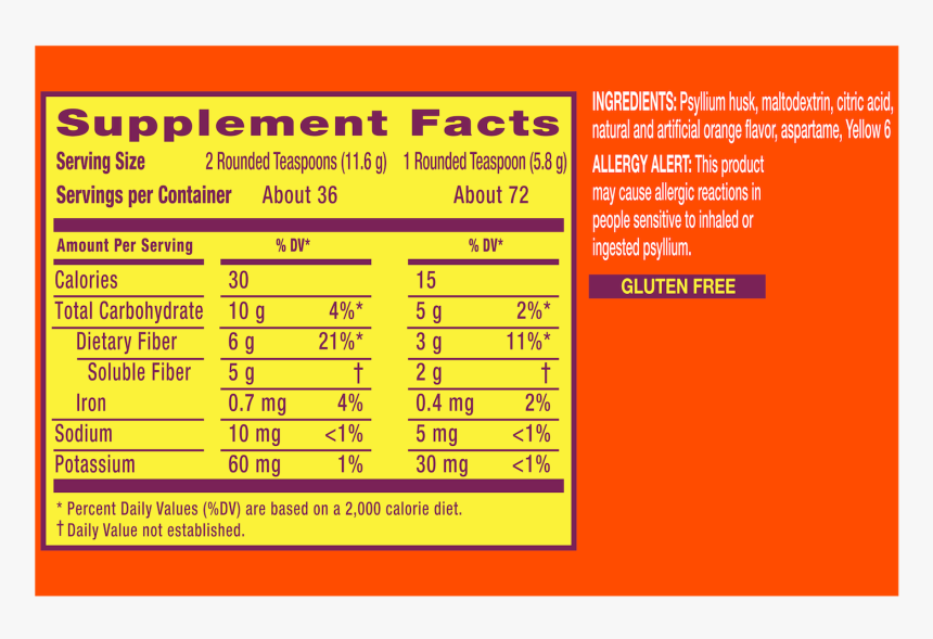 Metamucil Sugar Free Label, HD Png Download, Free Download