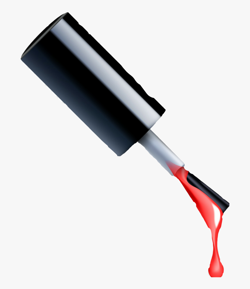 #pincel Esmalte - Transparent Red Nail Polish Bottle, HD Png Download, Free Download