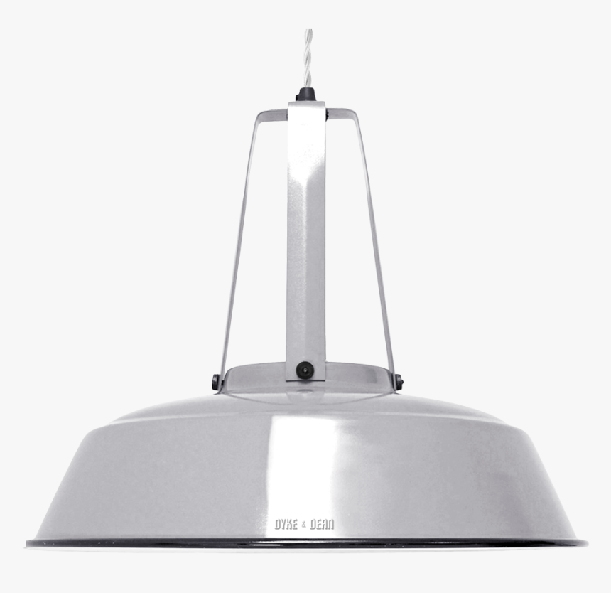 Finned Neck Enamel Shade Grey - Ceiling Fixture, HD Png Download, Free Download