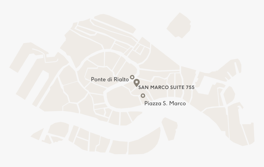 San Marco Suite Map - Black And White Map Of Venice Italy, HD Png Download, Free Download