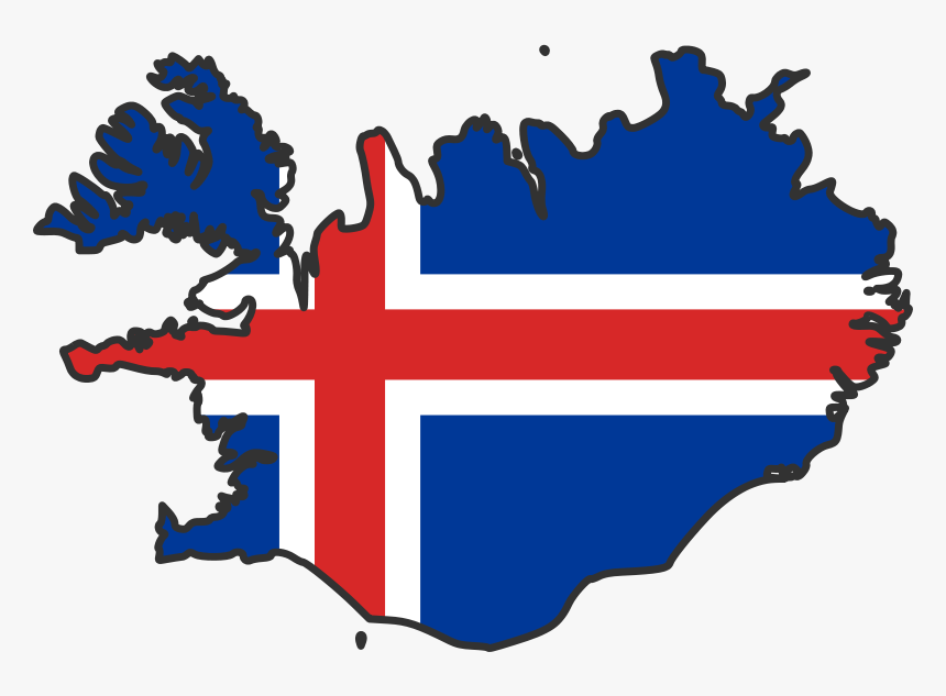 Iceland Country Shape Flag, HD Png Download, Free Download
