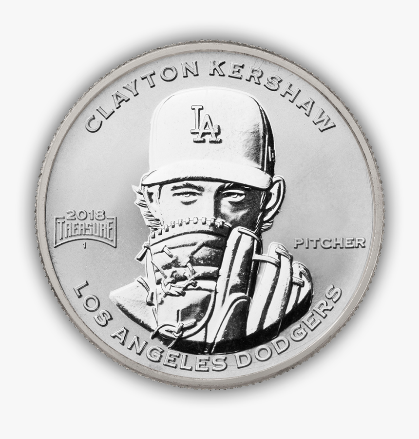 Losangelesdodgers Claytonkershaw Silver Shadow - Coin, HD Png Download, Free Download