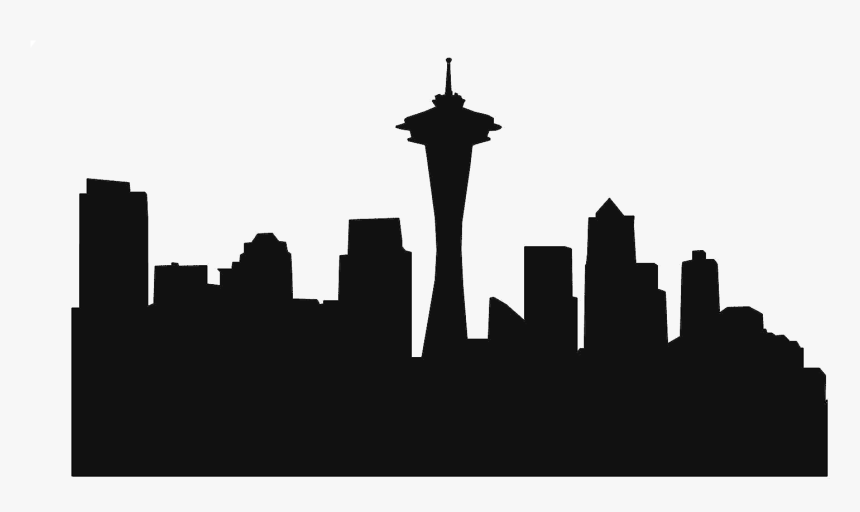 Transparent Chicago Skyline Silhouette Png - Seattle Skyline Silhouette Png, Png Download, Free Download