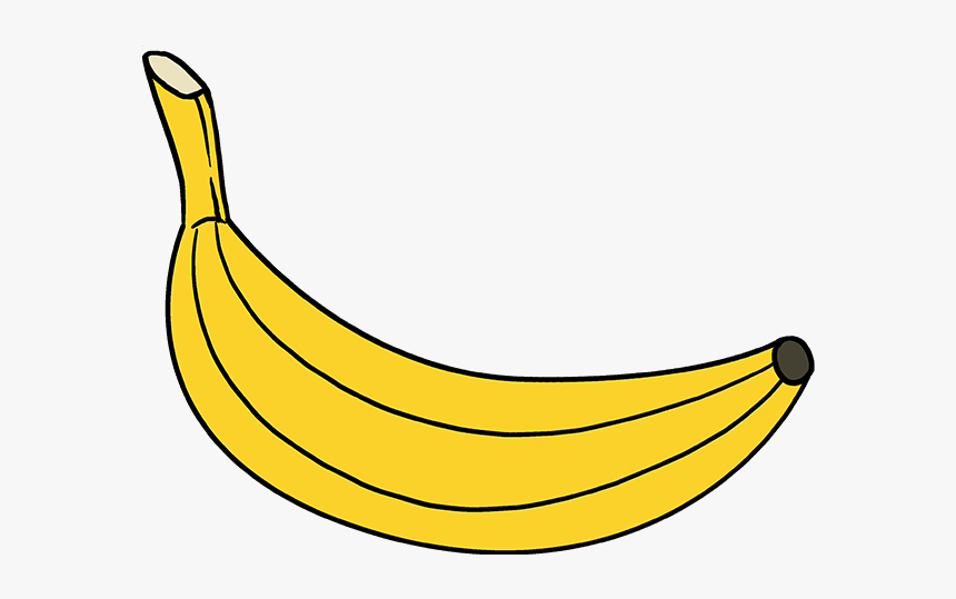 How To Draw Banana - Draw Banana, HD Png Download, Free Download