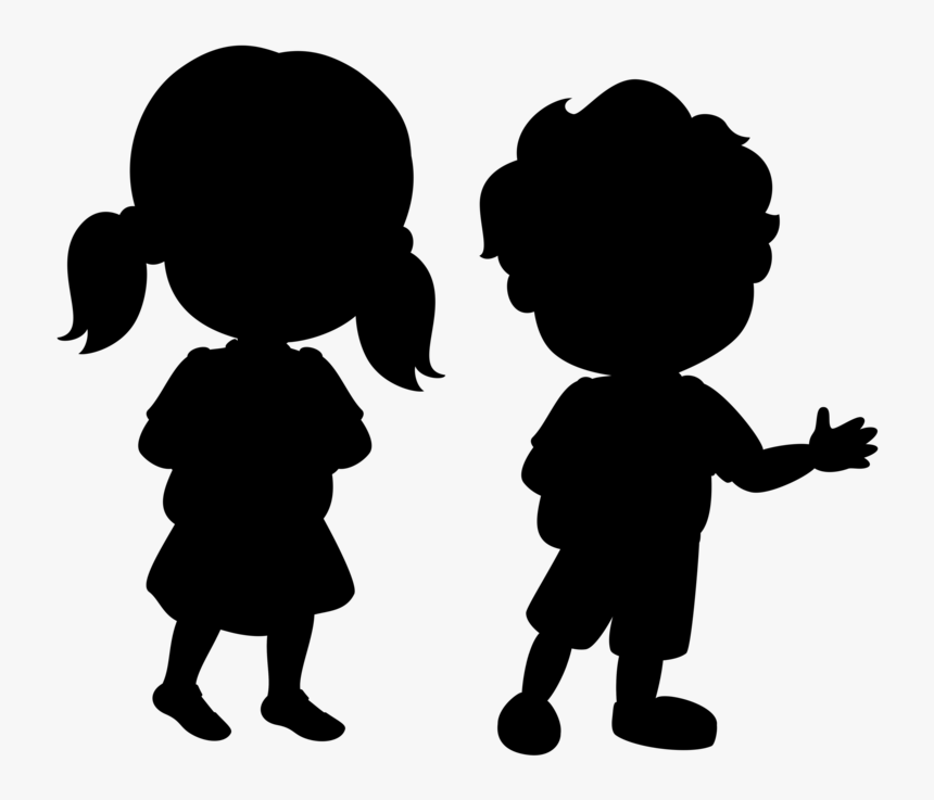 Black & White - Baby Boy Silhouette Black And White Clipart, HD Png Download, Free Download