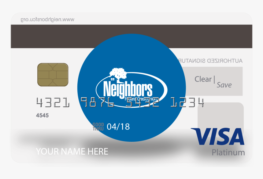 Neighbors Save Visa Credit Card - Graphic Design, HD Png Download, Free Download