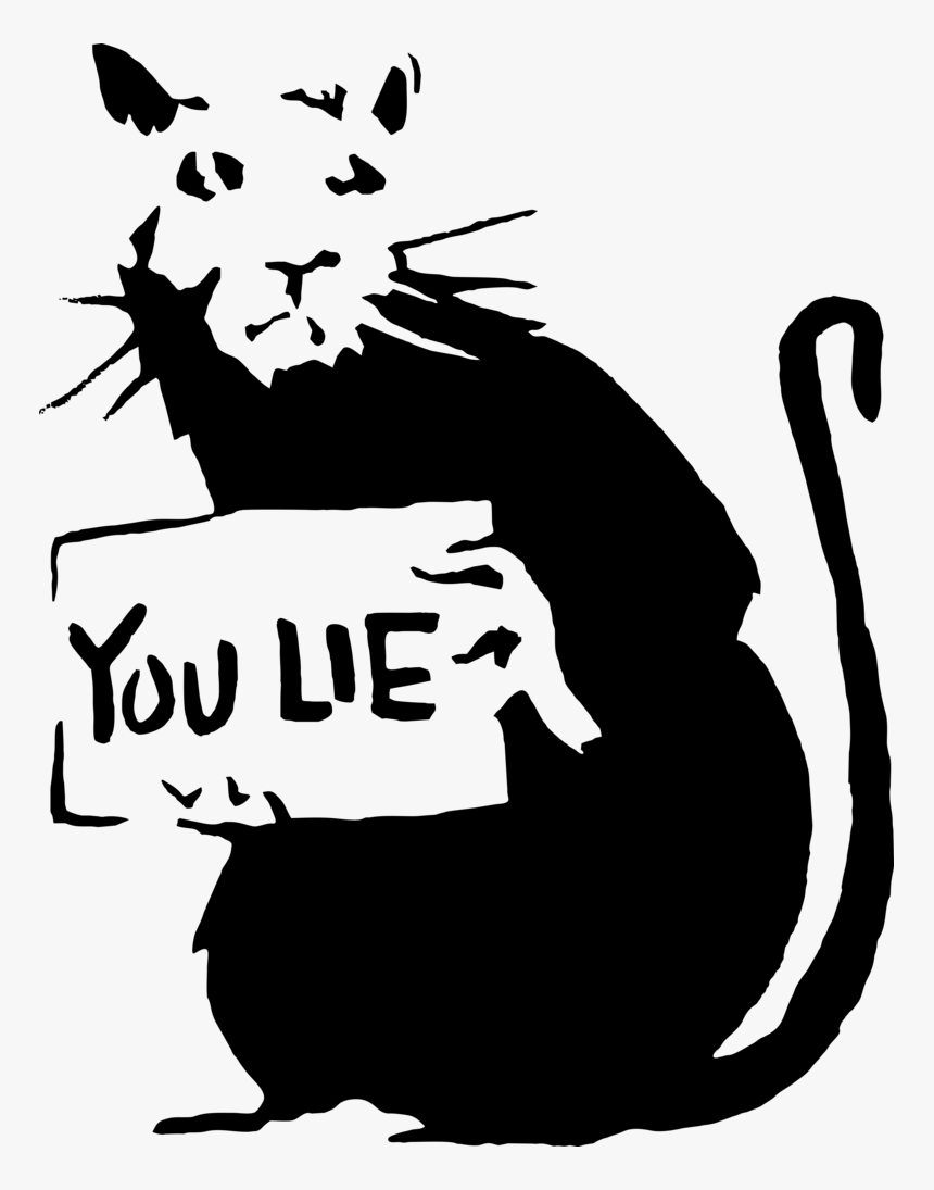 Rata De Banksy You - Banksy Rat You Lie, HD Png Download, Free Download