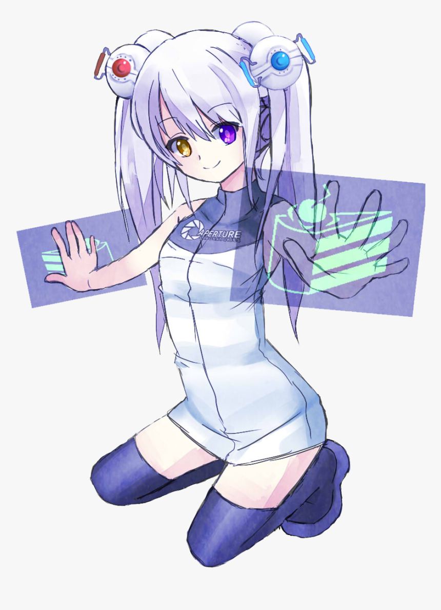 Anime Portal Glados And Wheatley, HD Png Download, Free Download