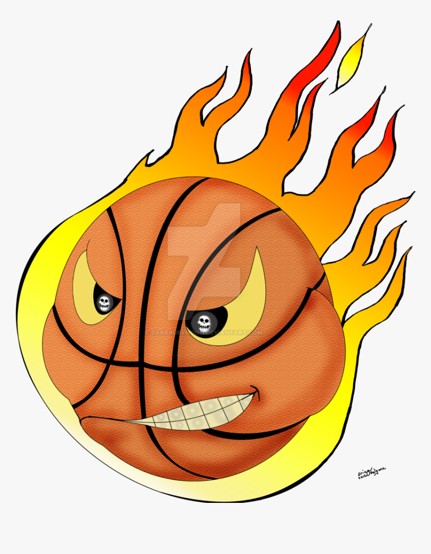 63, Pictures V - Cartoon Basketball Net On Fire, HD Png Download, Free Download