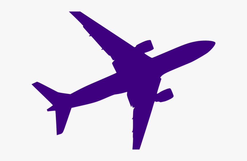 Transparent Jet Silhouette Png - Purple Airplane Clipart, Png Download, Free Download