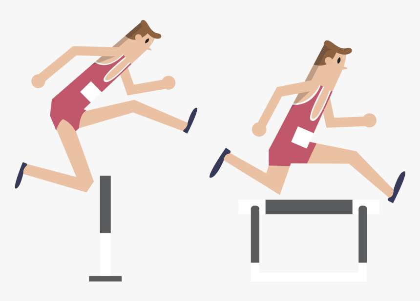 Hurdling Hurdles Boy Transprent - Hurdle Cartoon Png, Transparent Png, Free Download