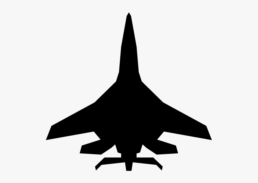 Fighter Aircraft Airplane Silhouette - War Plane Icon Png, Transparent Png, Free Download