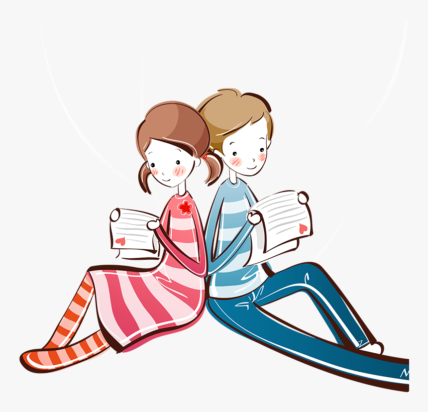 Samsung Note Iphone Cartoon - Sweet Couple Cartoon, HD Png Download, Free Download
