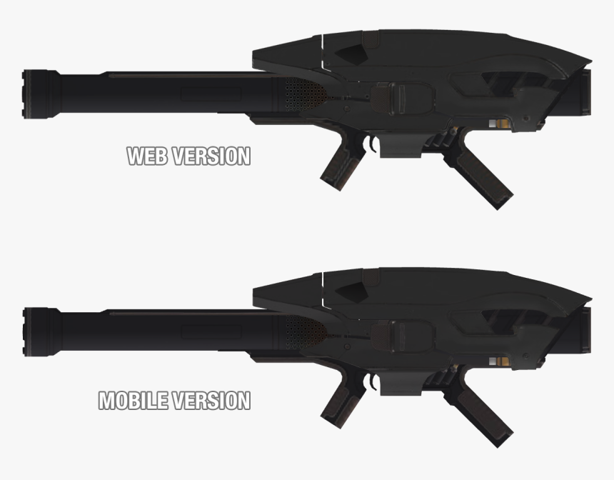 Comparison Of The Texture Quality Between The Mobile - Machine Gun, HD Png Download, Free Download