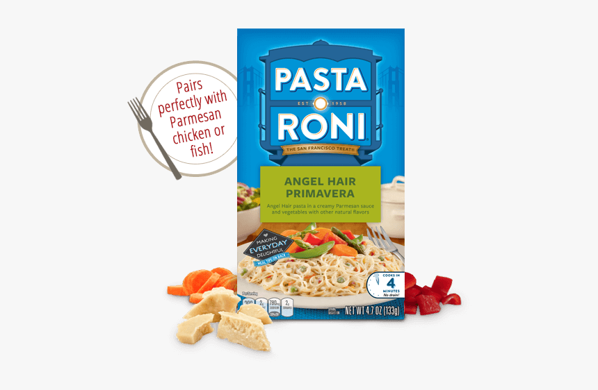 Menu Item Pasta Roni Angel Hair Primavera - Pasta Roni 4 Cheese, HD Png Download, Free Download