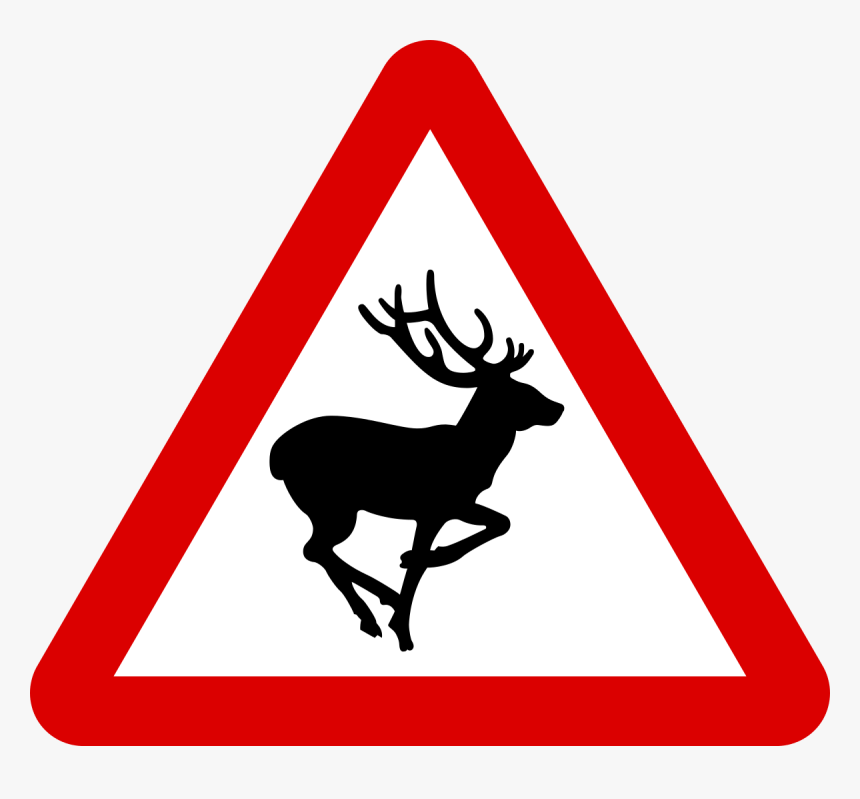 Wild Animals Road Sign, HD Png Download, Free Download