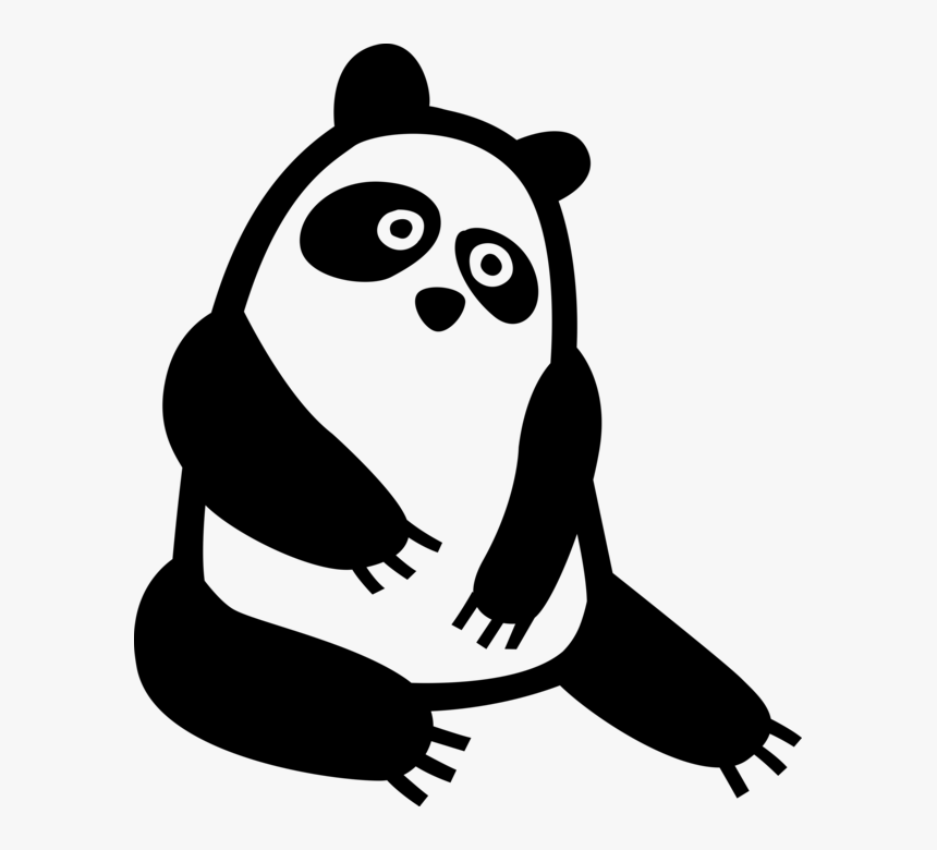 Vector Illustration Of Chinese Giant Panda Bear Endangered - Bebek Zeka Kartları Pdf, HD Png Download, Free Download