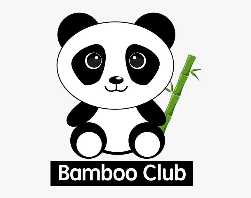 Bamboo Club - Panda Black And White Clipart, HD Png Download - kindpng