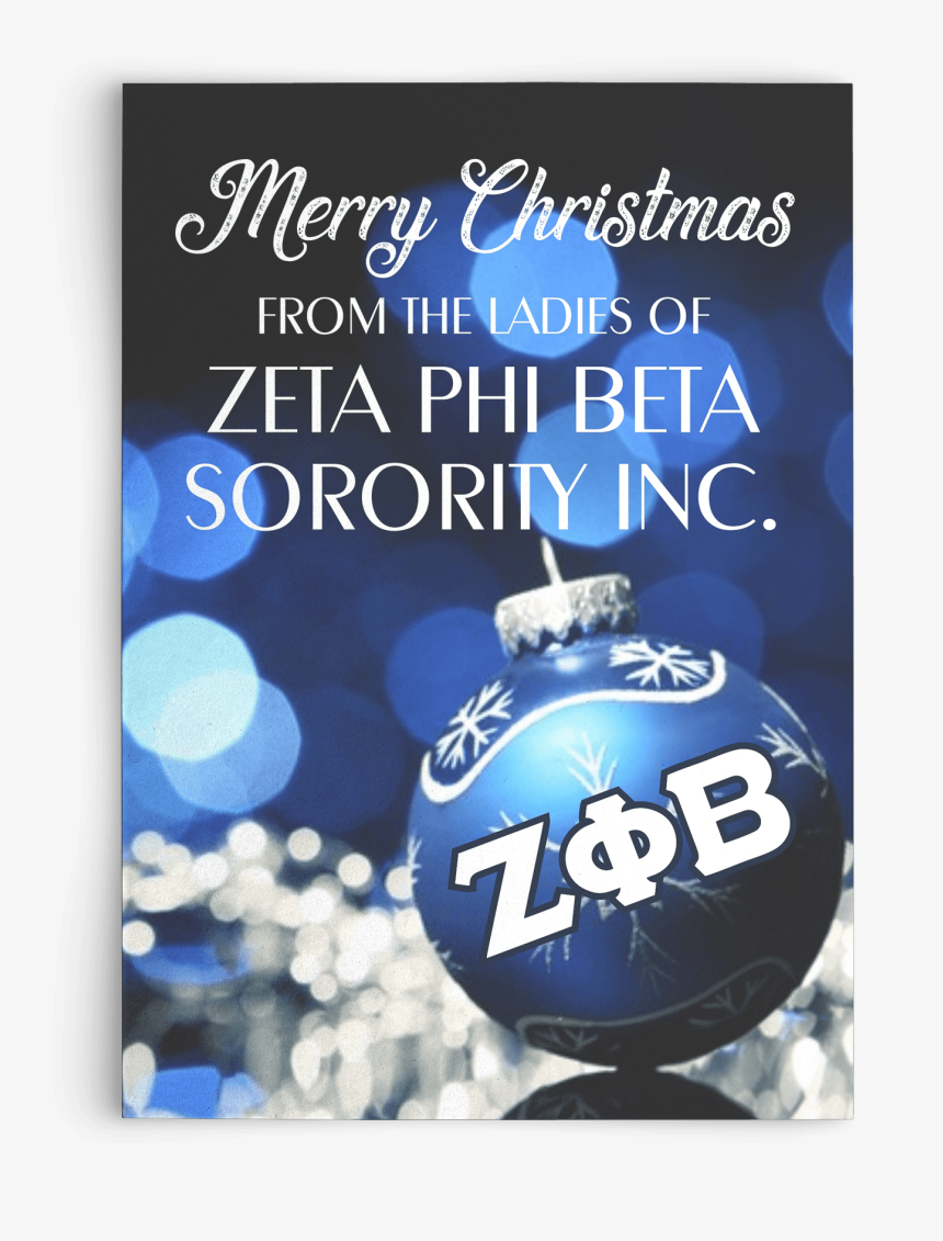 Zeta Phi Beta Christmas Card - Zeta Phi Beta Christmas, HD Png Download, Free Download