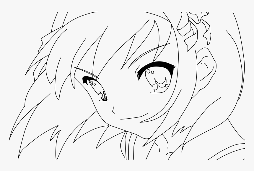 Anime Face Coloring Pages, HD Png Download, Free Download